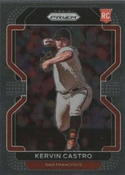 2022 Panini Prizm Base Set Kervin Castro #34 card