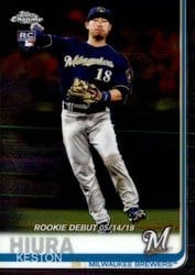 2019 Topps Chrome Update Base Set Keston Hiura #62 card