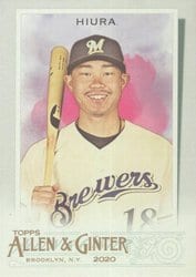2020 Topps Allen & Ginter Base Set Keston Hiura #19 card