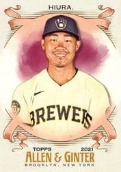 2021 Topps Allen & Ginter Base Set Keston Hiura #60 card