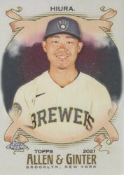 2021 Topps Allen & Ginter Chrome Base Set Keston Hiura #60 card