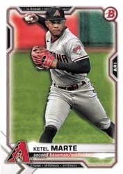 2021 Bowman Base Set Ketel Marte #63 card