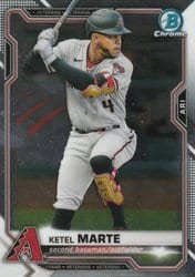2021 Bowman Chrome Base Set Ketel Marte #48 card