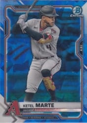 2021 Bowman Chrome Sapphire Edition Base Set Ketel Marte #48 card