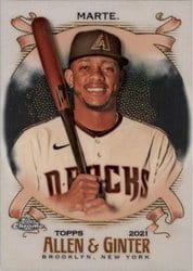 2021 Topps Allen & Ginter Chrome Base Set Ketel Marte #58 card