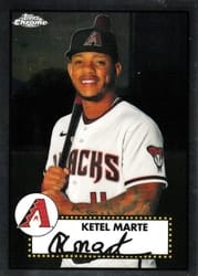 2021 Topps Chrome Platinum Anniversary Base Set Ketel Marte #180 card