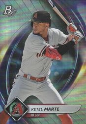 2022 Bowman Platinum Base Set Ketel Marte #55 card