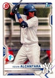 2021 Bowman 1st Edition Base Set Kevin Alcantara #BP-97 card