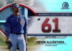 2023 Bowman Bowman Scouts Top 100 Kevin Alcantara #BTP-61 card