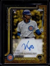 Kevin Alcántara 2025 Topps Gilded Collection Chrome Gold Autographs card