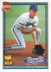1991 Topps Base Set Kevin Appier #454 card