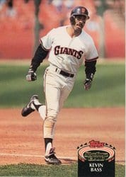 1992 Stadium Club Base Set Kevin Bass #6 card