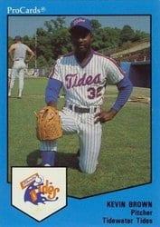 1989 ProCards FutureStars AAA Base Set Kevin Brown #1962 card
