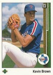 1989 Upper Deck Base Set Kevin Brown #752 card
