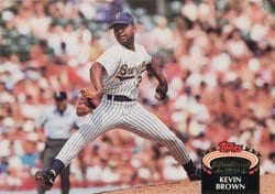 1992 Stadium Club Base Set Kevin Brown #123 card