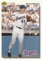 1992 Upper Deck Base Set Kevin Brown #578 card