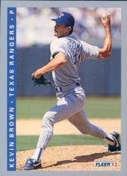 1993 Fleer Base Set Kevin Brown #317 card