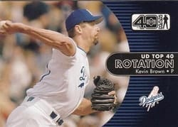 2002 Upper Deck 40-Man Base Set Kevin Brown #1147 card