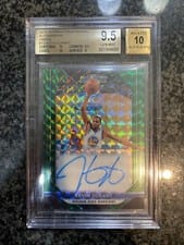 2018 Panini Prizm Mosaic Autographs Kevin Durant Green #MO-KD card