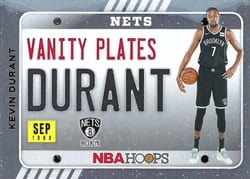 2020-21 Hoops Winter Vanity Plates Kevin Durant #14 card
