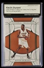 2022 Panini National Treasures Collegiate Kevin Durant Century Emerald #19 card