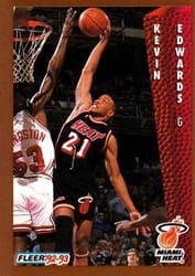 1992-93 Fleer Base Set Kevin Edwards #117 card