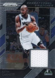 2018-19 Panini Prizm Sensational Swatches Kevin Garnett #17 card