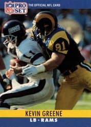1990 Pro Set Base Set Kevin Greene #167 card