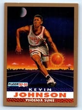 1992-93 Fleer Base Set Kevin Johnson #252 card