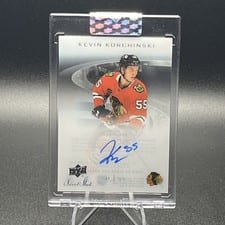 2023-24 Upper Deck Clear Cut 2006-07 UD Sweet Shot Autos Kevin Korchinski #SS-KK card