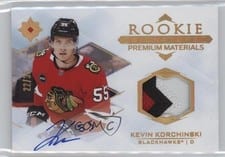 2023-24 Upper Deck Ultimate Collection Rookie Signature Premium Materials Kevin Korchinski #RSM-KK card
