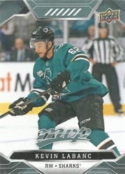 2019-20 Upper Deck MVP Base Set Kevin Labanc #196 card