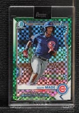 2021 Bowman Chrome X Prospects Green X-Fractor Kevin Made #BCP-153 card