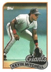1989 Topps Base Set Kevin Mitchell #189 card