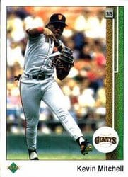 1989 Upper Deck Base Set Kevin Mitchell #163 card