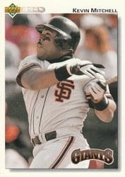 1992 Upper Deck Base Set Kevin Mitchell #266 card