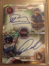 2023 Bowman's Best Dual Autographs Kevin Parada / Diego Cartaya #DA-CP card