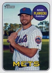 2018 Topps Heritage Base Set Kevin Plawecki #591 card