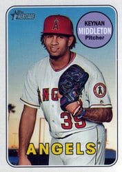 2018 Topps Heritage Base Set Keynan Middleton #676 card