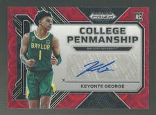 2023 Panini Prizm Draft Picks College Penmanship Keyonte George #CP-KYG card