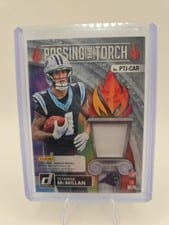 2025 Donruss Passing the Torch Jerseys Keyshawn Johnson / Tetairoa McMillan #PTJ-CAR card