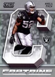 2018 Score Captains Khalil Mack #23 card