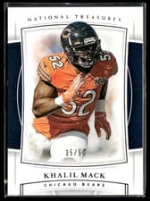 2019 Panini National Treasures Khalil Mack #55 card