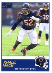 2019 Score Base Set Khalil Mack #207 card