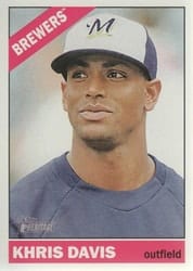 2015 Topps Heritage Base Set Khris Davis #357 card
