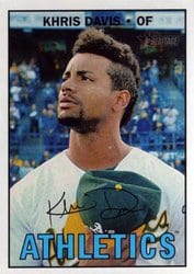 2016 Topps Heritage Base Set Khris Davis #622 card