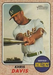 2017 Topps Heritage Base Set Khris Davis #302 card