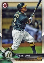 2018 Bowman Base Set Khris Davis #45 card