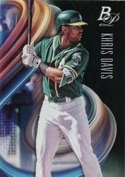 2018 Bowman Platinum Base Set Khris Davis #55 card