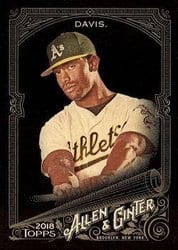 2018 Topps Allen & Ginter X Base Set Khris Davis #181 card